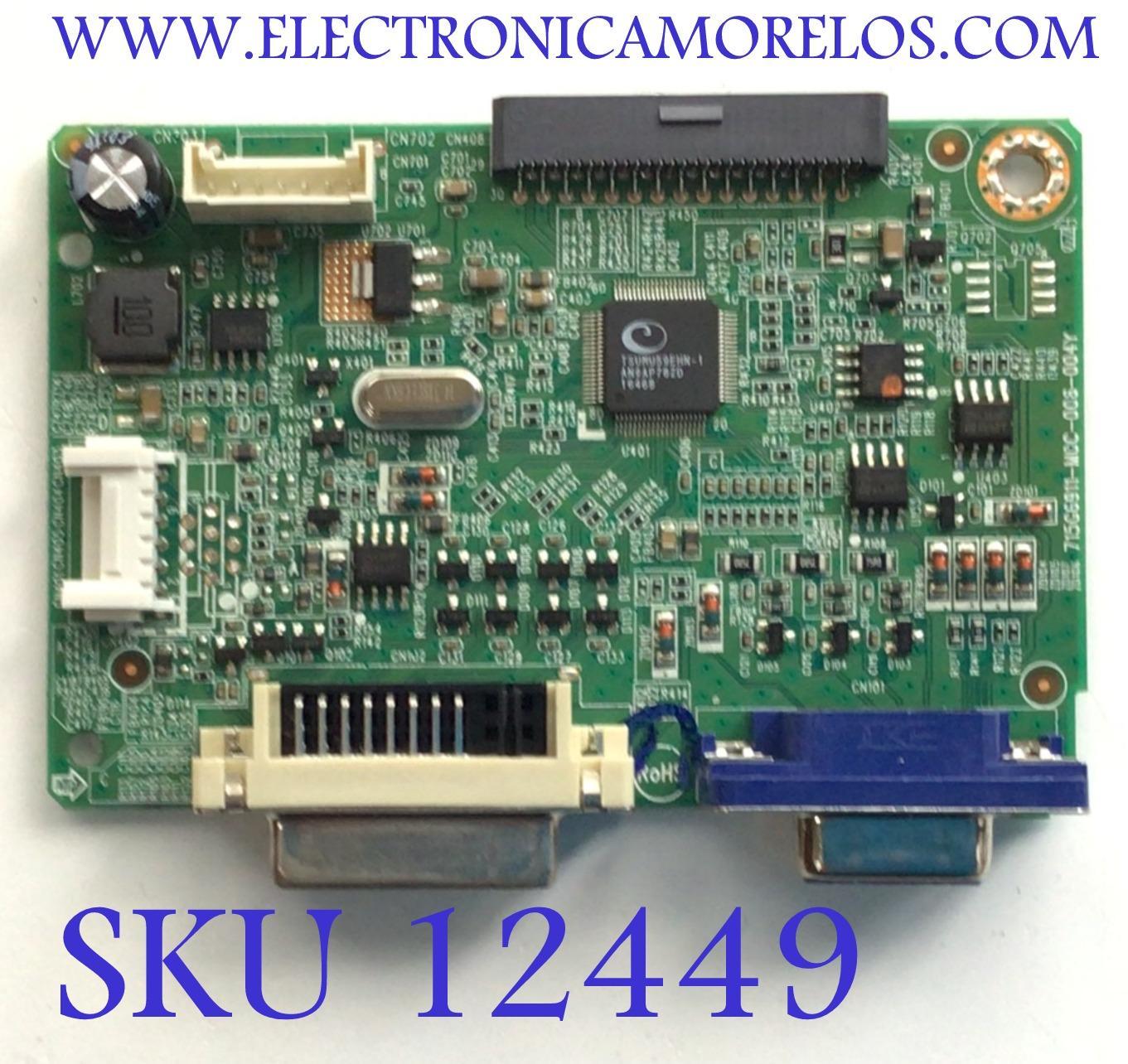 MAIN PARA MONITOR HP / NUMERO DE PARTE GQFCB0HP042 / 715G6911-M0C-008-004Y / GCTHPQ1 / BTM222 / 3640245M3372 / MODELO HSTND-9151-A